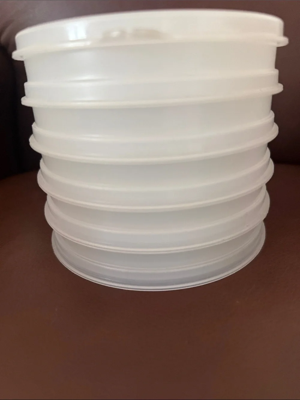 Tupperware White Stackable Round Food Storage Containers - Set of 5